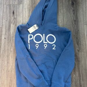 Boys POLO Ralph Lauren 1992 Hooded Fleece Pullover Swearshirt